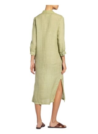 120%Lino Hemdblusenkleid aus Leinen, Grün