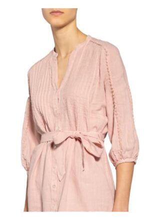 120%Lino Leinenkleid mit 3/4-Arm, Pink