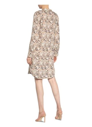 120%Lino Leinenkleid mit Perlenbesatz, Beige