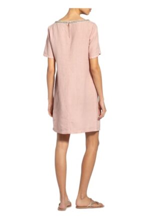 120%lino Leinenkleid Damen, Pink