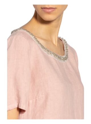 120%lino Leinenkleid Damen, Pink