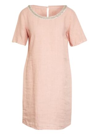 120%lino Leinenkleid Damen, Pink