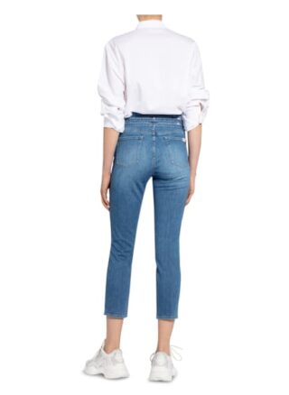 7 For All Mankind 7/8-Jeans Slim Paperbag, Blau