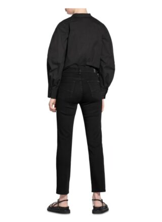 7 For All Mankind The Straight Crop 7/8 Straight Leg Jeans Damen, Schwarz