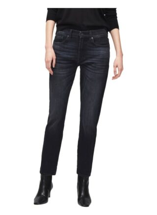 7 For All Mankind Boyfriend Jeans Slim Illusion, Schwarz