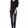 7 For All Mankind Boyfriend Jeans Slim Illusion, Schwarz