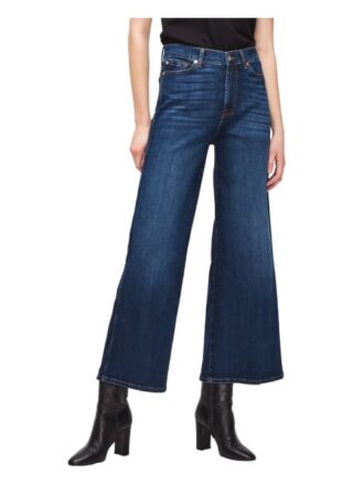 7 For All Mankind Lotta Wideleg Fit Flared Leg Jeans Damen, Blau