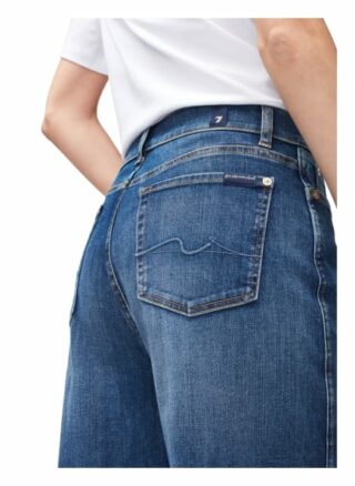 7 For All Mankind Lotta Wideleg Fit Flared Leg Jeans Damen, Blau