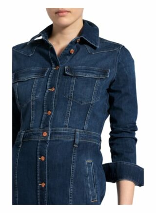 7 For All Mankind Hemdblusenkleid West aus Jeans, Blau