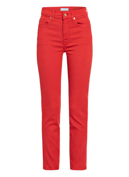 7 For All Mankind Roxanne Ankle Skinny Jeans Damen, Rot
