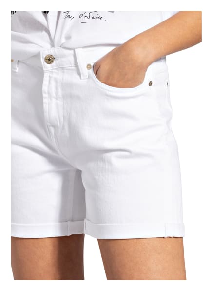 7 For All Mankind Jeans-Shorts Damen, Weiß