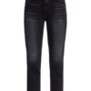 7 For All Mankind Jeans The Straight Crop, Schwarz