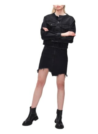 7 For All Mankind Jeansjacke Gabi, Schwarz