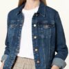 7 For All Mankind Modern Trucker Jeansjacke Damen, Blau
