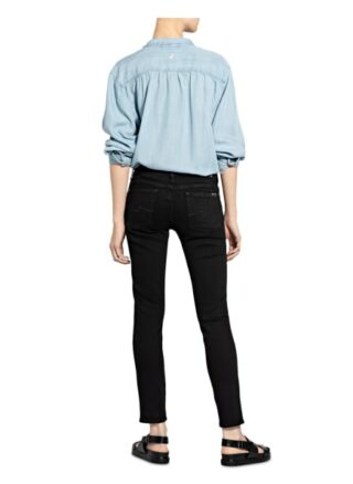 7 For All Mankind Skinny Jeans Pyper Crop, Schwarz