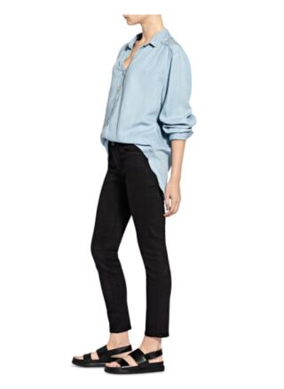 7 For All Mankind Skinny Jeans Pyper Crop, Schwarz