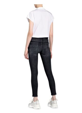 7 For All Mankind Skinny Jeans, Schwarz