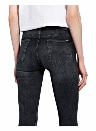 7 For All Mankind Skinny Jeans, Schwarz