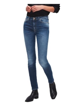 7 For All Mankind The Hw Skinny Skinny Fit Skinny Jeans Damen, Blau