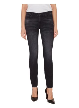 7 For All Mankind The Skinny Skinny Fit Skinny Jeans Damen, Schwarz