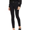 7 For All Mankind The Skinny Crop Skinny Fit Skinny Jeans Damen, Schwarz