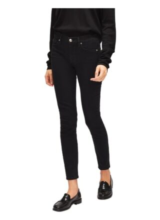 7 For All Mankind The Skinny Crop Skinny Fit Skinny Jeans Damen, Schwarz