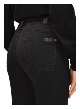 7 For All Mankind The Skinny Crop Skinny Fit Skinny Jeans Damen, Schwarz