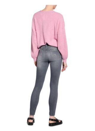 7 For All Mankind Skinny Jeans mit Swarovski Kristallen, Grau