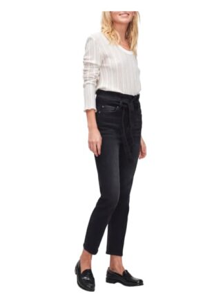 7 For All Mankind Slim Jeans Paperbag, Schwarz