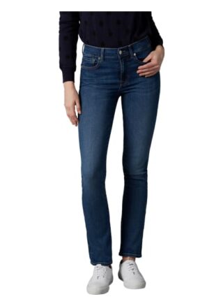 7 For All Mankind The Straight Straight Fit Straight Leg Jeans Damen, Blau