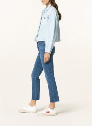 7 For All Mankind Straight Jeans The Straight Crop, Blau