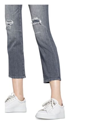 7 For All Mankind Straight Jeans The Straight Crop, Grau