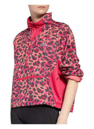 Adidas Laufjacke Fast Primeblue mit Mesh-Einsätzen, Pink
