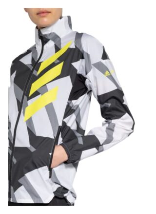 Adidas Laufjacke Terrex Parley Agravic mit Mesh-Einsätzen, Weiß
