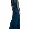 Adrianna Papell Abendkleid mit Schmucksteinbesatz, Blau