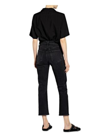 Agolde 7/8-Jeans Riley, Schwarz