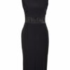 Alexander Mcqueen Etuikleid mit Spitzeneinsatz, Schwarz