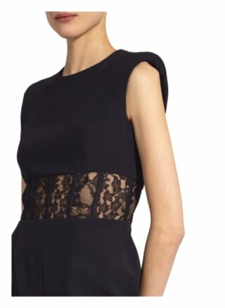 Alexander Mcqueen Etuikleid mit Spitzeneinsatz, Schwarz