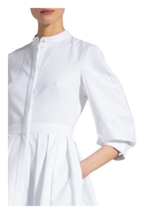 Alexander Mcqueen Hemdblusenkleid mit 3/4-Arm, Weiß