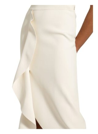 Alexander Mcqueen Rock mit Volantbesatz, Beige