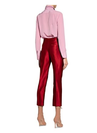 Alexander Mcqueen Seidenhose, Rot