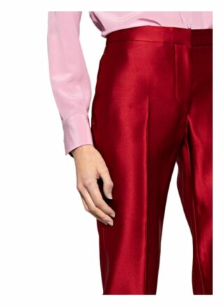 Alexander Mcqueen Seidenhose, Rot