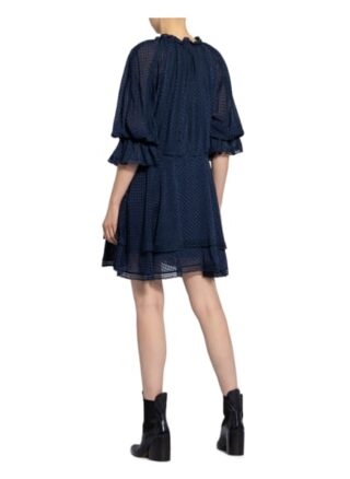 Alice+Olivia Kleid Joanne mit 3/4-Arm, Blau