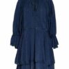Alice+Olivia Kleid Joanne mit 3/4-Arm, Blau