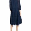 Alice+Olivia Kleid Layla mit 3/4-Arm, Grün