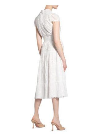 Alice+Olivia Kleid Vanessa mit Stickereien, Weiß