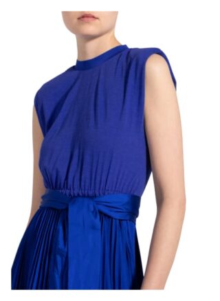 Alice+Olivia Kleid Yuki im Materialmix, Blau