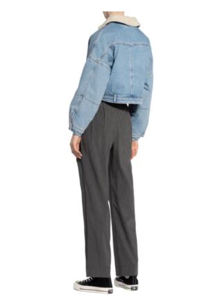 All Saints Cropped-Jeansjacke, Blau