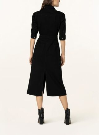 All Saints Jeanskleid Polly mit 3/4-Arm, Schwarz