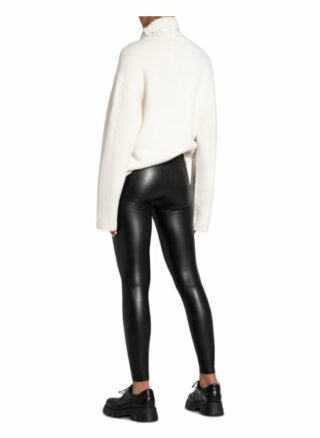 All Saints Leggings in Lederoptik, Schwarz